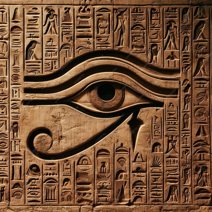 Hieroglyphs From Ancient Egypt Depicting Eye Horus Also Known As Eye Ra 924879 1605