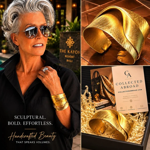 Handcrafted statement pieces collected abroad for women who dress like every room is their runway.

Shop the collection:  Collected Abroad￼

#CollectedAbroad #WearableArt #StatementJewelry #LuxuryStyle #BoldStyle #ArtisanJewelry #AgelessStyle #ResortStyle #ModernLuxury #JewelryAsArt #TravelInspiredStyle #EffortlessChic