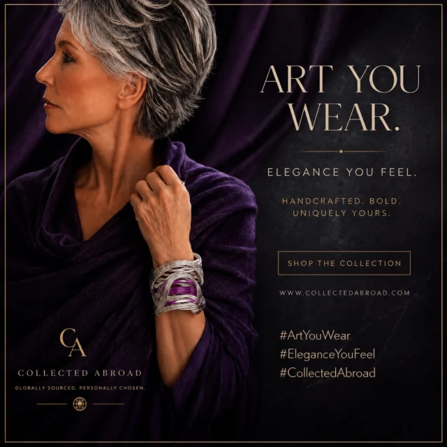 Introducing The Elan Collection.
A bold new series of sculptural cuffs handcrafted by Croatian artist Ivan Midzic — where jewelry meets wearable art.

Collected slowly. Crafted intentionally. Designed to turn heads.

Shop now: CollectedAbroad.com

#CollectedAbroad #WearableArt #LuxuryJewelry