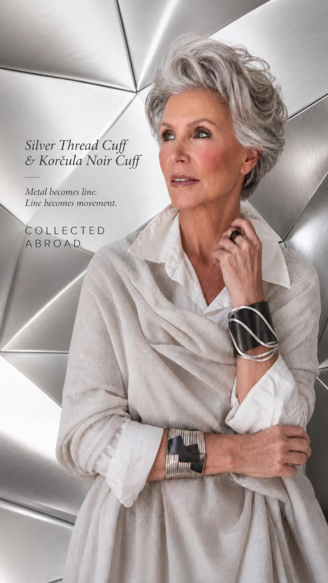 Silver Thread Cuff & Korčula Noir Cuff

Handcrafted by Croatian artist Ivan Midzic, these sculptural cuffs explore the tension between shadow and light, structure and flow. Each piece is handcrafted in limited quantities and available exclusively through Collected Abroad.

Link in bio. 

#CollectedAbroad #IvanMidzic #ArtJewelry #StatementCuff #WearableArt
