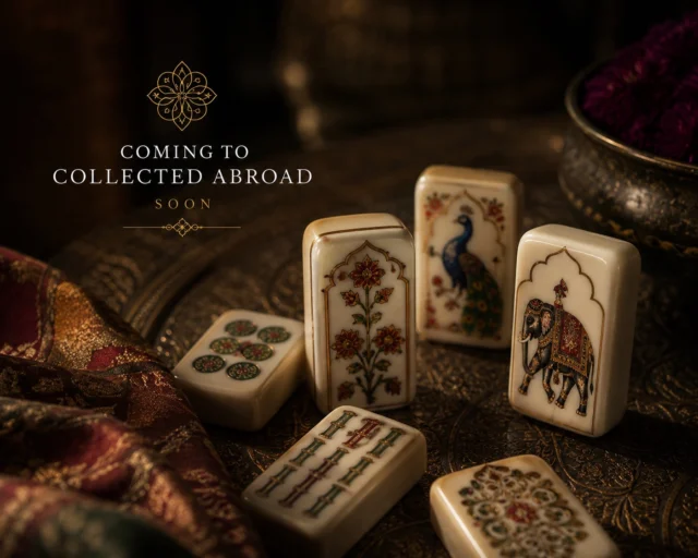 Something extraordinary is taking shape.

Inspired by the artistry, color, and craftsmanship of India, we’re quietly creating a collection unlike anything we’ve offered before.

Thoughtfully designed. Meticulously crafted. Meant to be gathered around for years to come.

Coming soon.

#CollectedAbroad #ComingSoon #Mahjong #LuxuryMahjong #mah