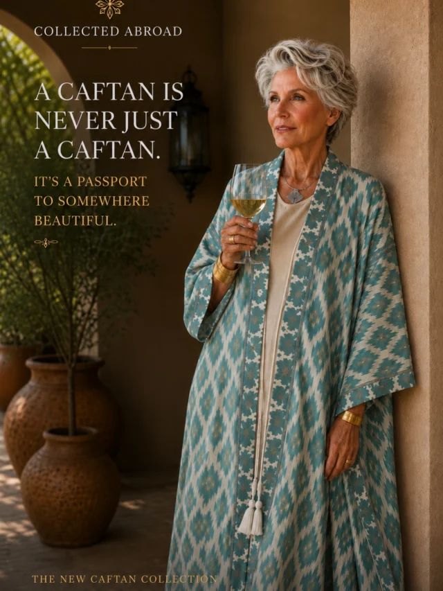 A caftan doesn’t ask where you’re going.

It simply comes along.

Morning coffee. Afternoon gallery. Passport control. Sunset cocktails. Dinner under the stars.

One beautiful piece. Endless possibilities.

Handwoven in Bukhara from luxurious silk ikat, each caftan carries the story of the artisan who created it—and somehow makes every destination feel a little more extraordinary.

Because beautiful never clocks out.

#CollectedAbroad #LuxuryCaftan #WearableArt #SlowLuxury #SilkRoadAtelier