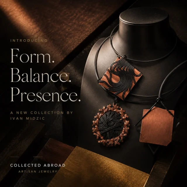 New forms. Timeless craftsmanship.

Handcrafted in Croatia by artist Ivan Midzic, each pendant transforms raw metal into wearable sculpture. Produced in limited artisan quantities, each piece is collected—not manufactured. Link in the bio. 

Discover the new pendant collection at Collected Abroad.

#CollectedAbroad #IvanMidzic #WearableArt #ArtisanJewelry #QuietLuxury