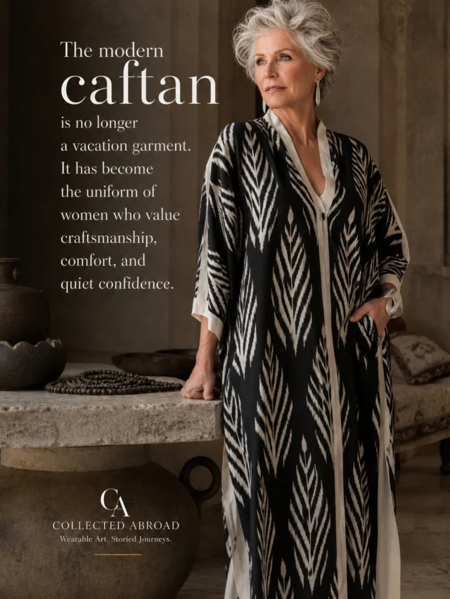 Discover wearable art that’s meant to be lived in.

Shop the collection at CollectedAbroad.com

#CollectedAbroad #SilkRoadAtelier #QuietLuxury #WearableArt #ModernCaftan